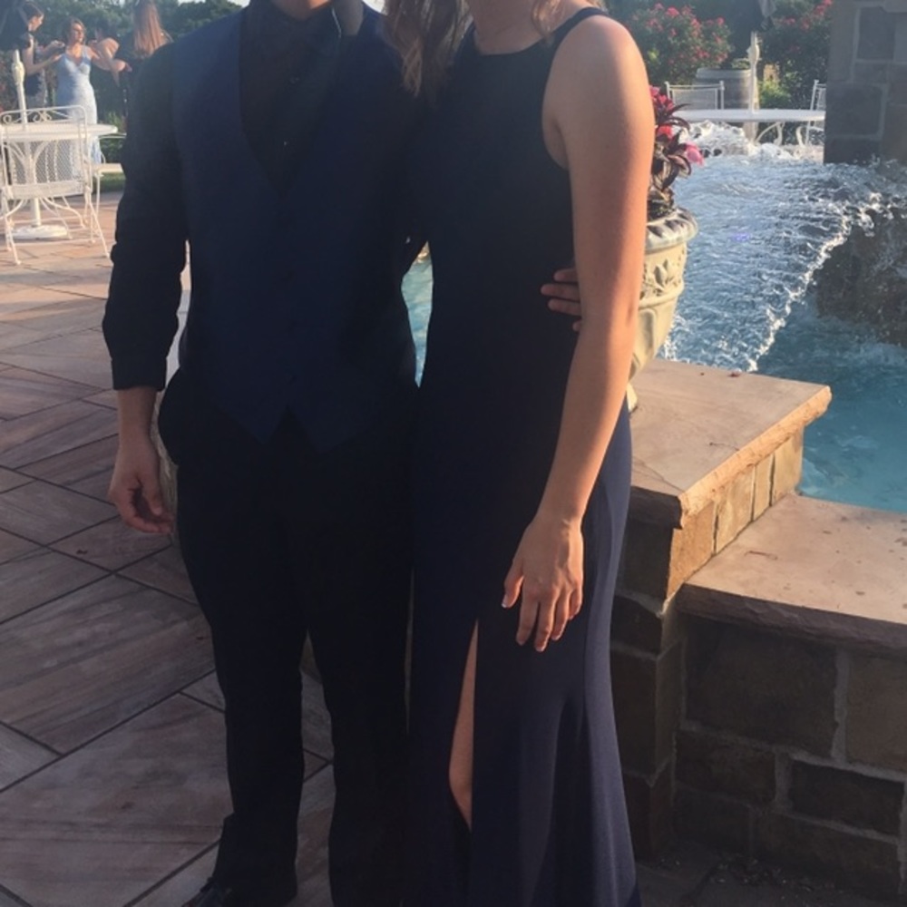 Navy blue prom dress
